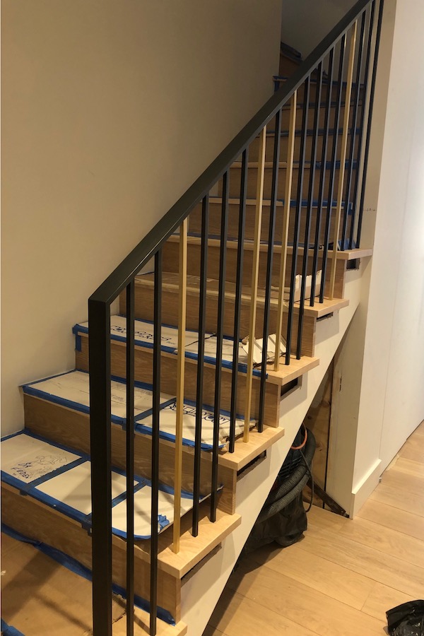 Brass and Blackened Steel Railing